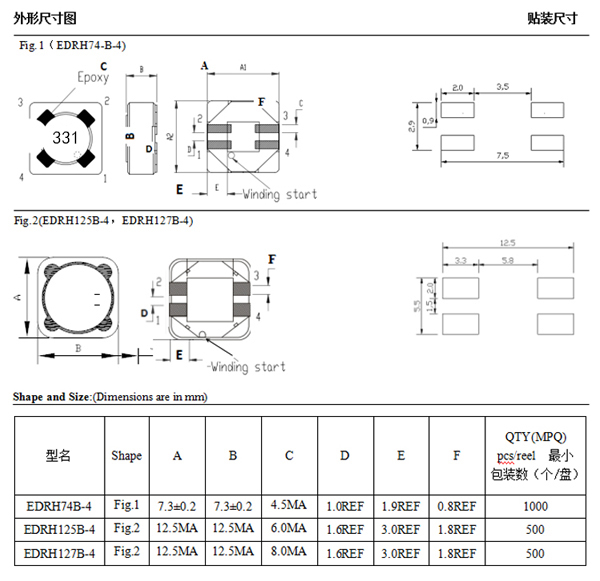 貼片電感示意圖